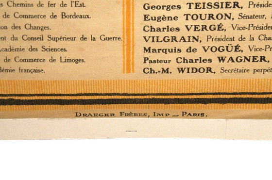 Cartel original sobre cartón, «Usemos nuestros billetes», imprenta DRAEGER Frères, París, 67 x 105 cm, (photo 6 of 7)
