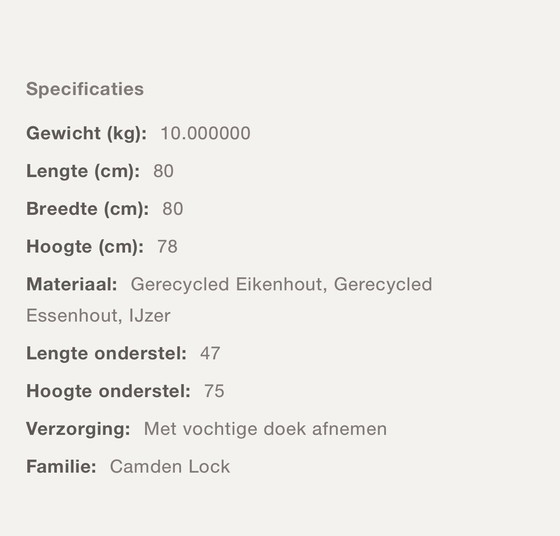 Image 1 of Tavolo da pranzo Riviera Maison Camden Lock 80x80 cm