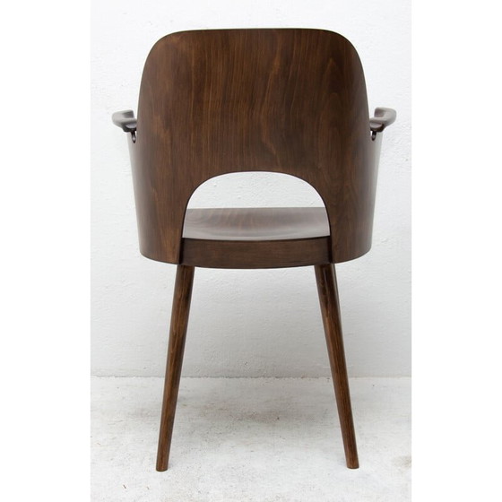 Image 1 of Vintage ebony desk chair by Radomír Hofman for Ton, Czechoslovakia 1960