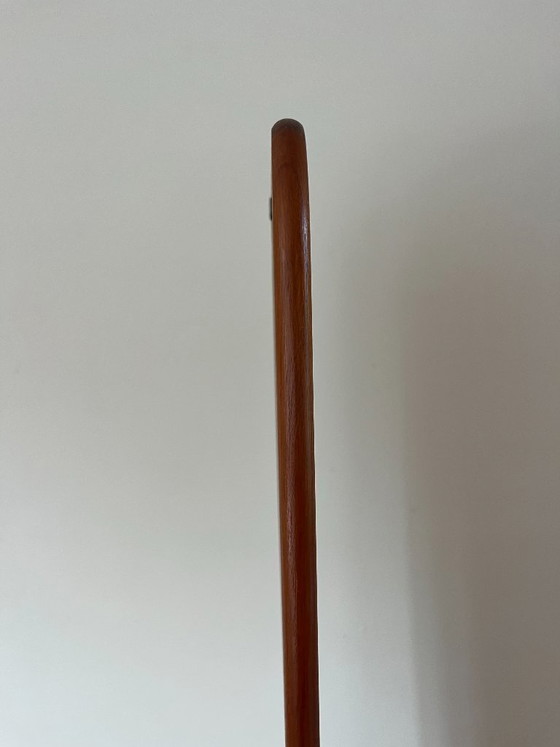 Image 1 of Vintage Deense teakhouten spiegel - prachtige randen - spiegel uit het midden van de vorige eeuw