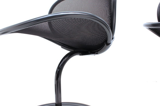 Image 1 of Come nuove! Set vintage di 4 sedie O-Line, disegnate dal Prof. Herbert Ohl per Wilkhahn nel 1982, in condizioni da museo!