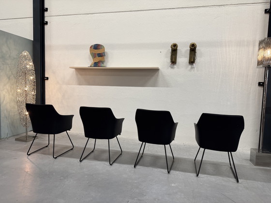 Image 1 of 4 Sedie da pranzo Leolux Mara in pelle nera