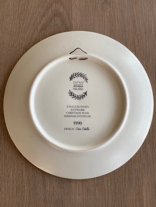 Arabia Finland Christmas plate 1990 Tove Slotte