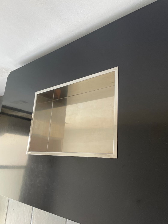 Image 1 of Tavolino Alveo laccato nero, disegnato da Willy Rizzo per Sabot, anni '70.