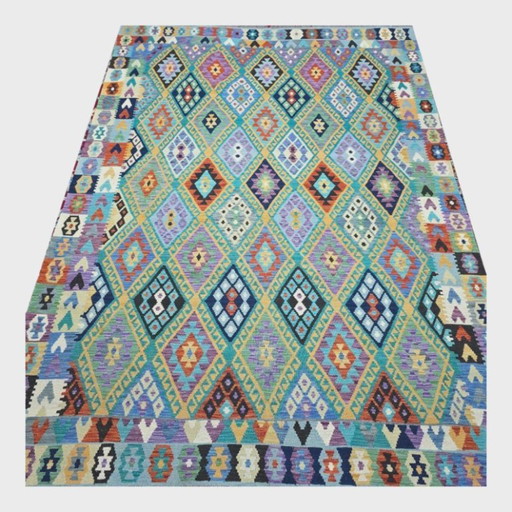 Alfombra Kilim de lana tejida a mano | Kilim afgano tradicional | Hecha a mano | 300 × 200 cm (118 × 79 (photo 2 of 8)