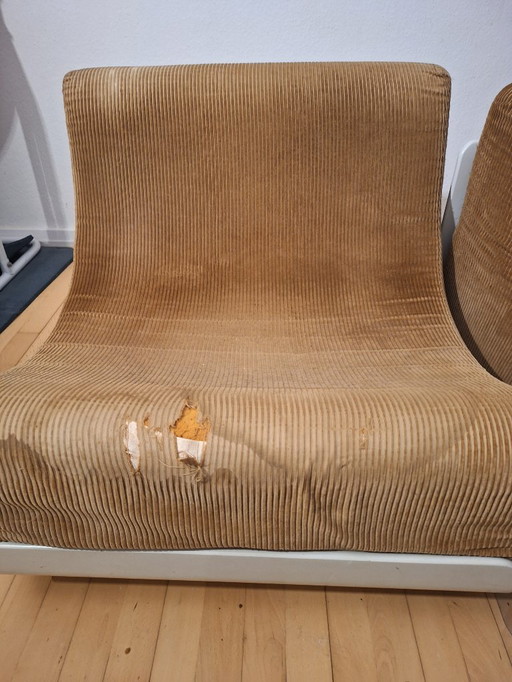 Luigi Colani ORBIS loungestoler --> Skal ombetrækkes.