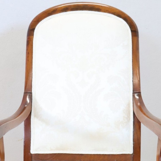 Fauteuil ancien en noyer, Italie 19ème siècle – Wood (photo 6 of 12)