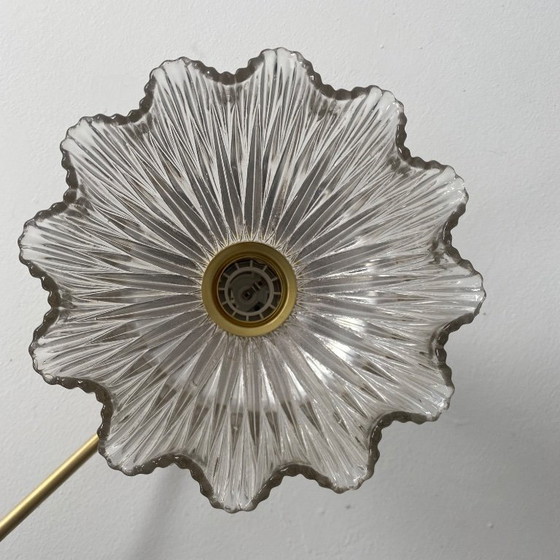 Image 1 of LAMPADA IN OTTONE ANTICO E VETRO PRISMATICO XXL