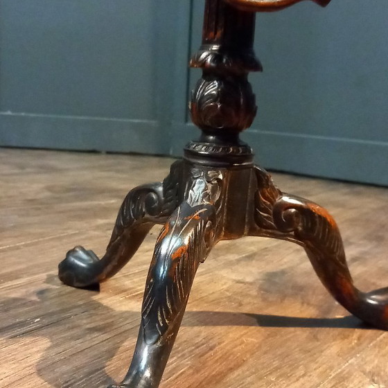 Table d'appoint inclinable antique en acajou style géorgien de 1904 – Tables d'appoint, Wood (photo 7 of 16)