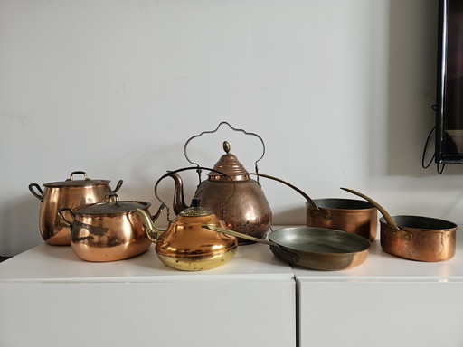 Set of Copper Pans