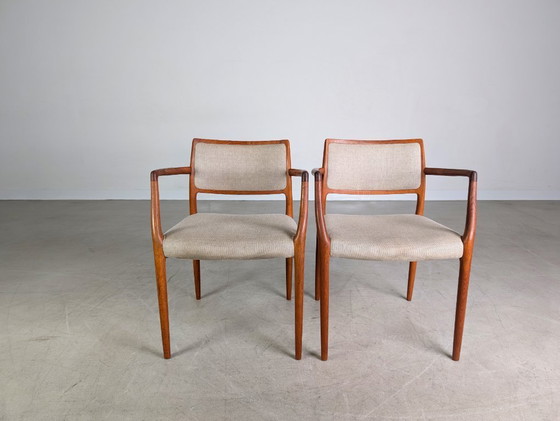 Image 1 of Set van 2 Niels Moller fauteuils JL Møller Møbelfabrik model 80