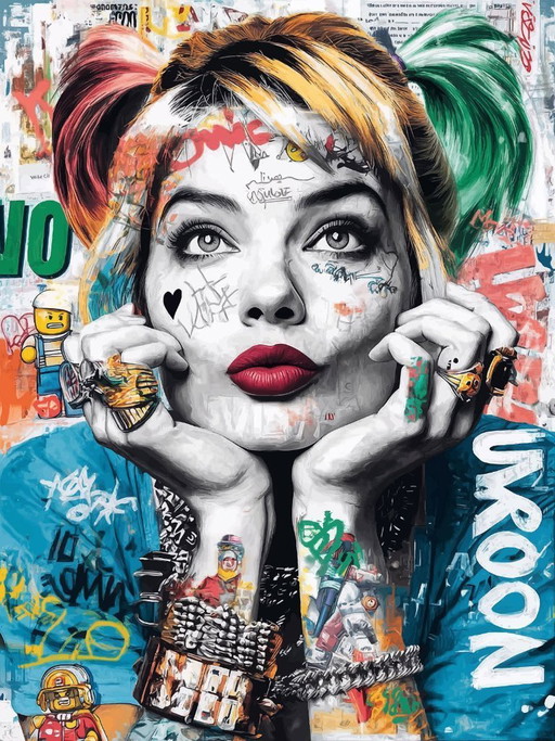 IPR GRAPH - Harley Quinn - Toile d'artiste