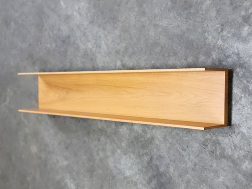 Mensola da parete sospesa in rovere vintage di Wilhelm Renz