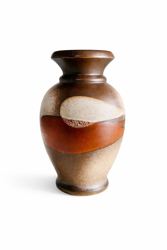Image 1 of Vase sculptural vintage en céramique - Tons de terre | Mid Century & Wabi-Sabi