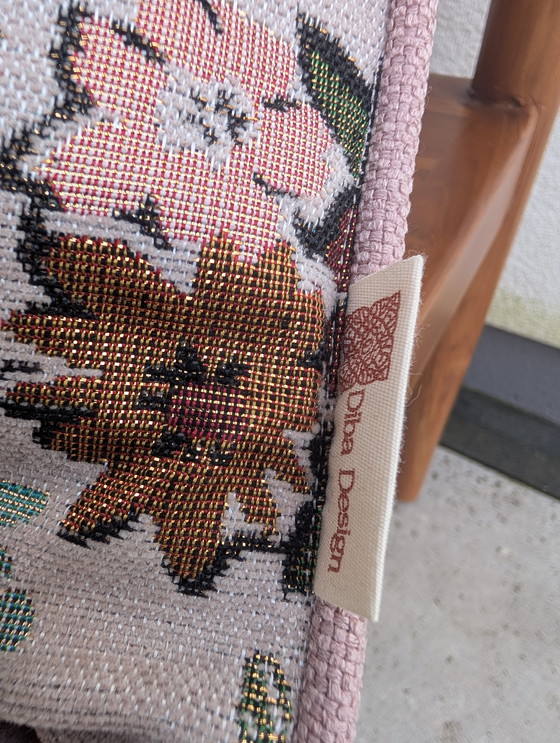 Image 1 of Cojín decorativo Jacquard flor