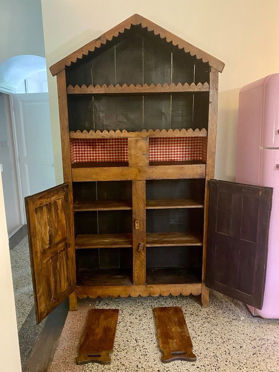 Image 1 of Très belle armoire rustique Wabi-Sabi en hêtre massif.