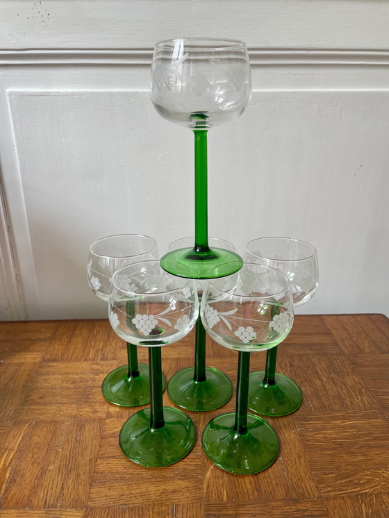 Image 1 of Set of 6 Alsatian glasses