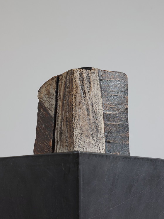 Image 1 of Rare ceramic vase by Gerhard Liebenthron, artist's ceramics in a cubist style