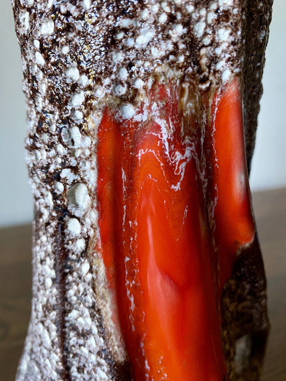 Image 1 of Gran jarrón de cerámica con esmalte fatlava de Vallauris, Francia, década de 1950