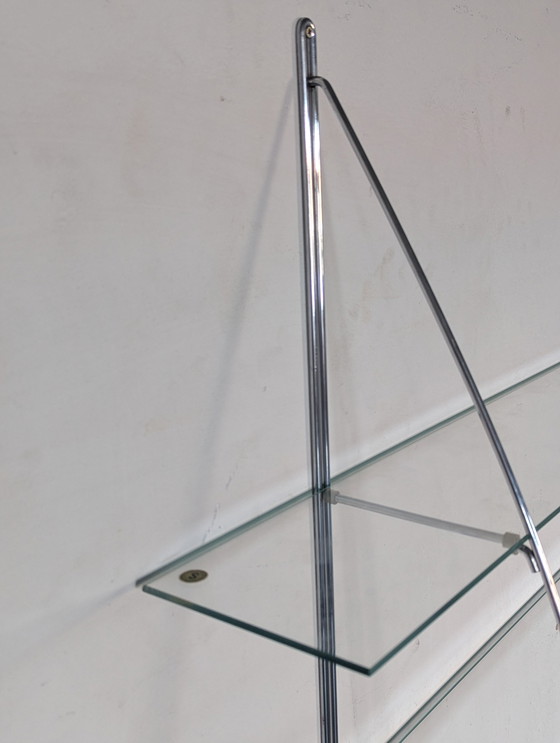 Image 1 of Pensile vintage in vetro e cromo, Ikea, anni '80