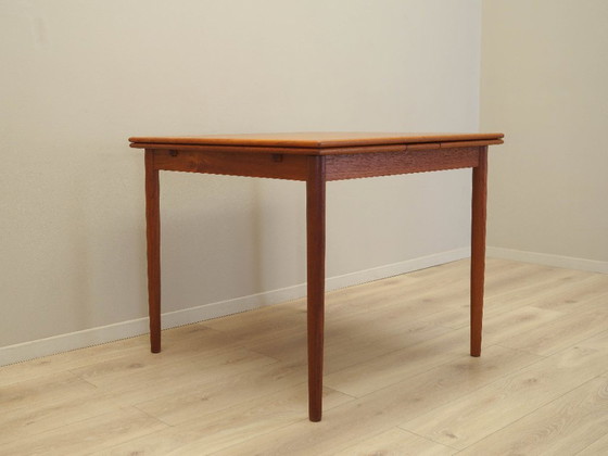 Image 1 of Teakhouten tafel, Deens ontwerp, jaren 70, productie: Denemarken