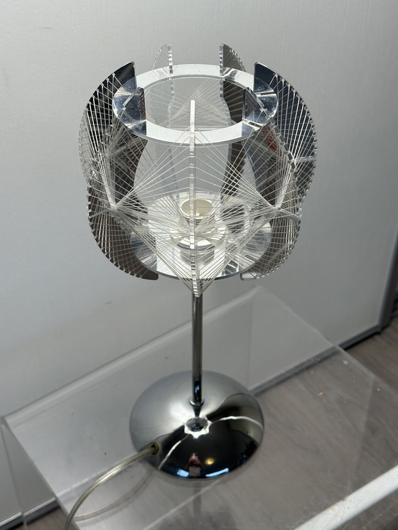 Image 1 of Lampada da tavolo Globo Pollux vintage, swag, cromata, Paul Secon, design Space Age, metà secolo