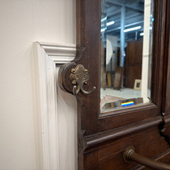 Classic English Wardrobe Coat rack – Glass, Wood (photo 12 of 15)