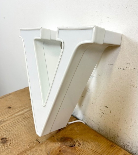 Image 1 of Vintage Illuminated Letter v, 1980s