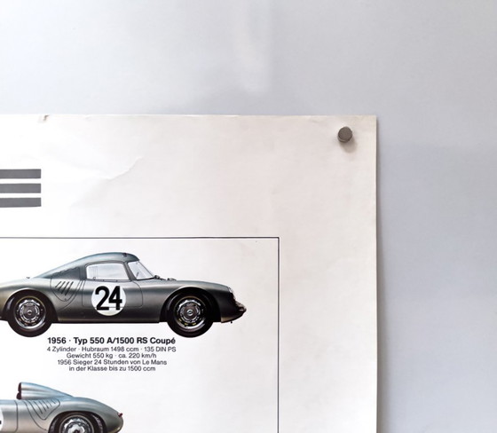 Image 1 of 🏁 Voitures de course Porsche 1953–1974 – 1974 – Affiche originale de Ken Rush | 102 × 76 cm | Allemagne