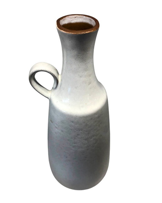 Image 1 of Rare Mid-Century Modern Belaire Rance Belgium Ceramic Pitcher - Pax Symbol ☧