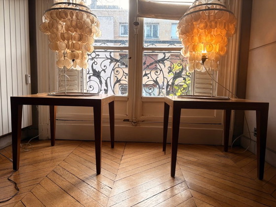 Image 1 of 2 Parelmoeren Lampen 75 cm – Vintage Design / Decor