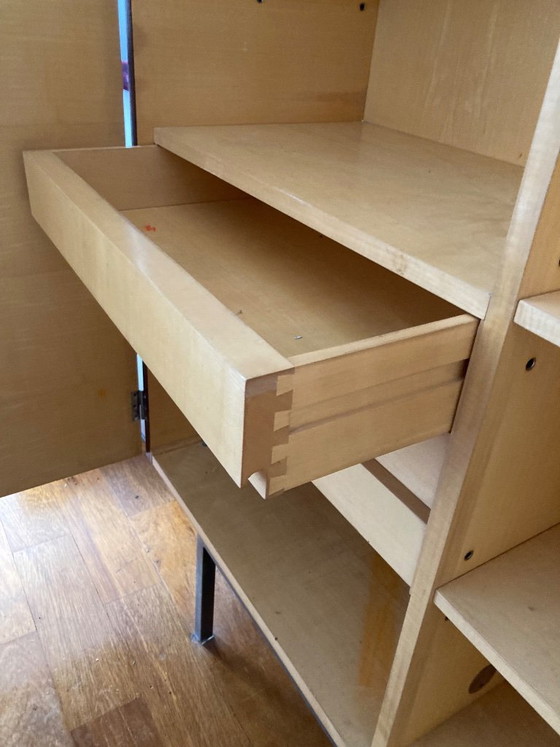 Image 1 of Armario de pared de madera de palisandro con base de acero de Bornhold.