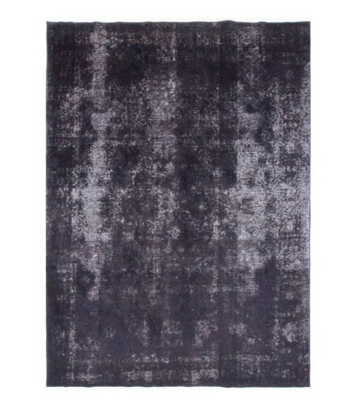 Alfombra Oriental Anudada a Mano Diseño Clásico y Relieve Vintage Art 269 x 191 cm Color Negro