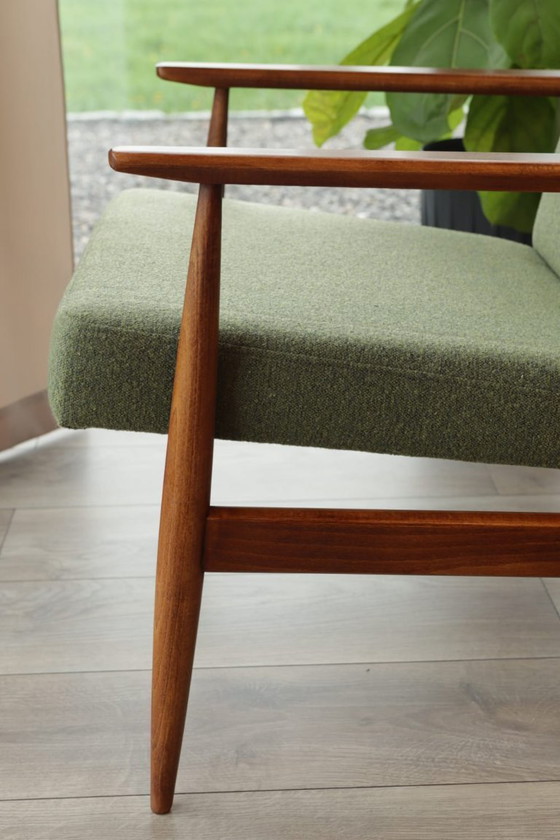 Image 1 of Scandinavian armchair sauvage green bouclé design by HmLis 