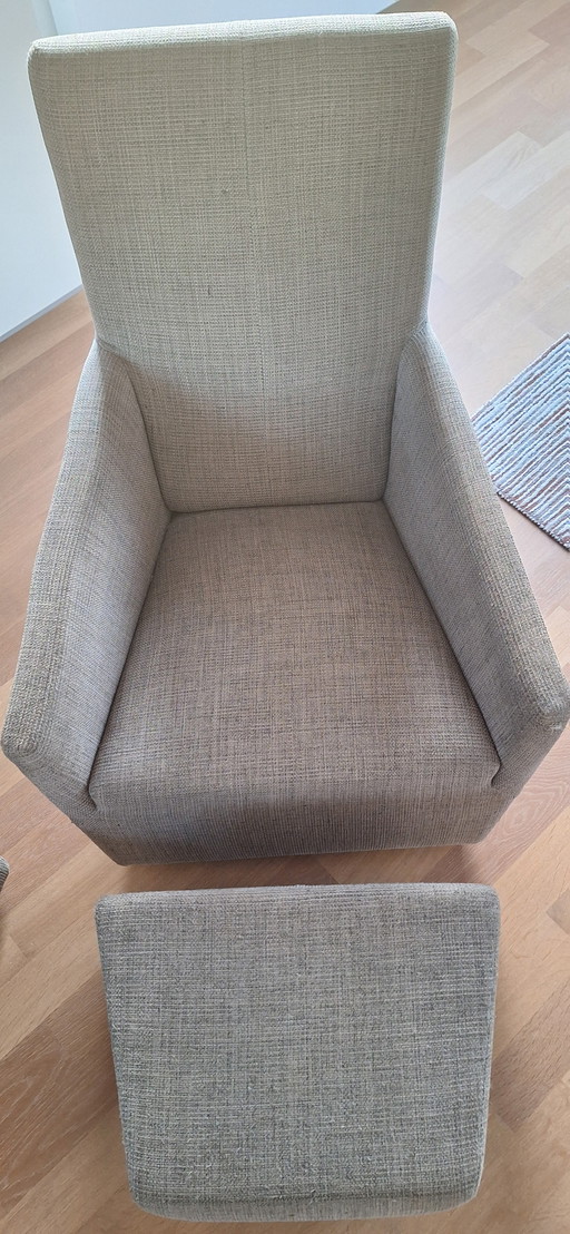 2 fauteuils en Hocker  Don Quichott van Label