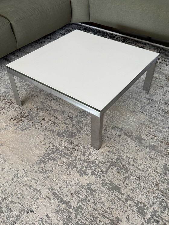 Metaform Tavolino da caffè 80x80 vetro con ceramica, Tavolini da caffè, Argentato (foto 3 di 6)
