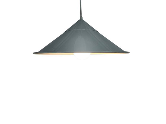 Image 1 of Suspension vintage - post-moderne - style OVNI - Louis Poulsen - émail - années 80