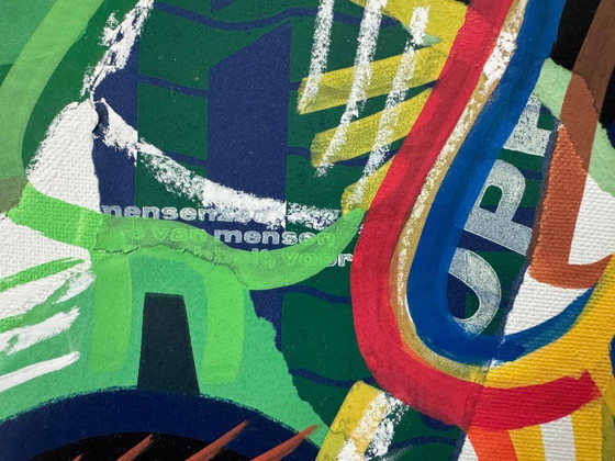 Image 1 of Thomas van der Linden - Mixed media collage on canvas