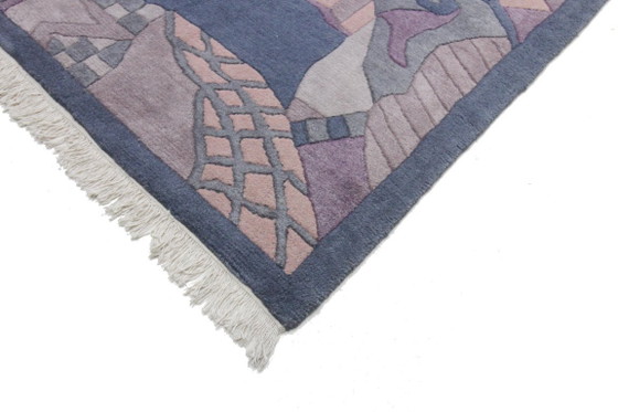 Image 1 of Origineel modern design wollen tapijt uit de Schotse Hooglanden, Nepal, 353 x 244 cm