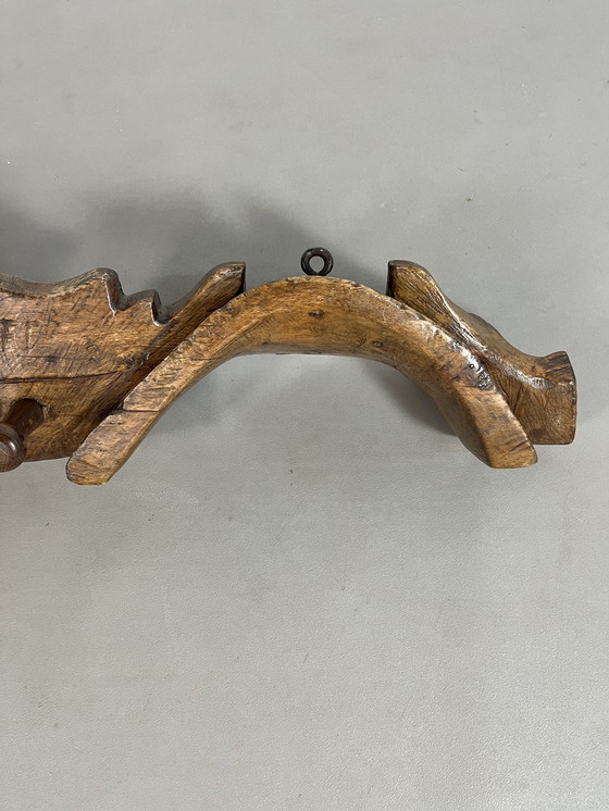 Image 1 of Appendiabiti d'epoca con giogo, molto patinato