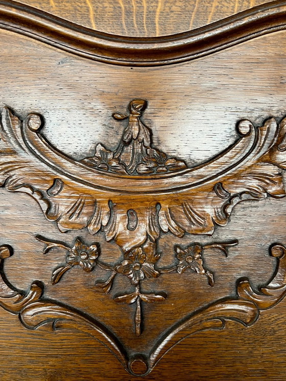 Luikse secretaire van gesneden eikenhout in Regency-stijl. – Bureau, Hollywood Regency (photo 3 of 7)