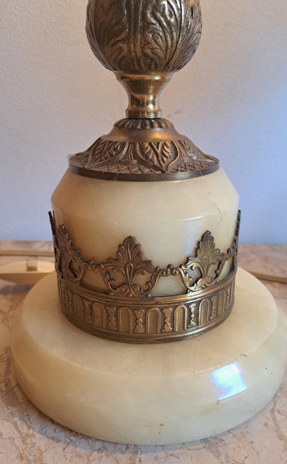 Image 1 of 2 vintage lampvoeten van Albaster werkend