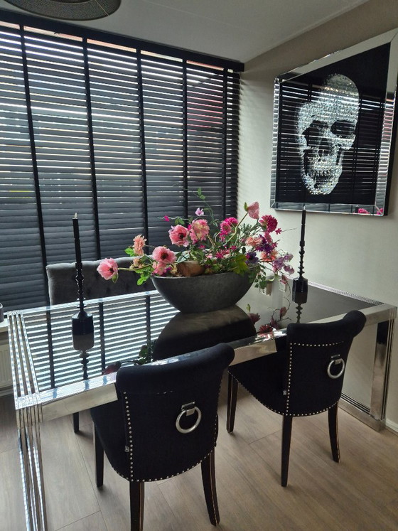 Image 1 of Eicholtz dining table and chairs plus Kare dining bench