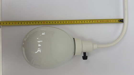 Image 1 of Lampada da parete vintage di design bianco Vetro metallico Vetro lattiginoso