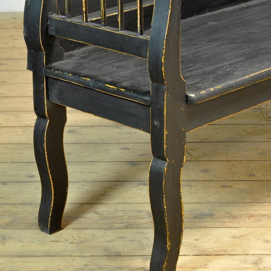 Image 1 of Antieke grenen bank, jaren 1900