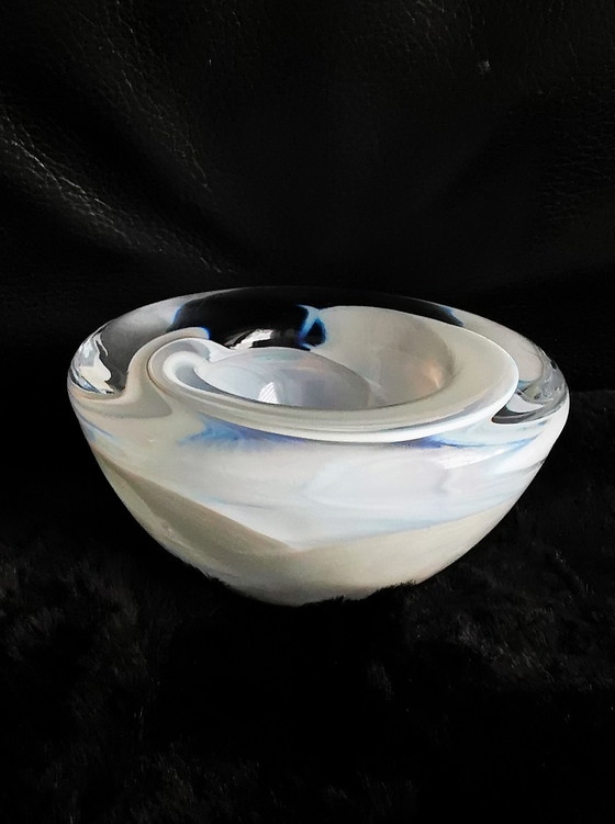 Image 1 of Kosta Boda Atoll crystal glass tea light holder