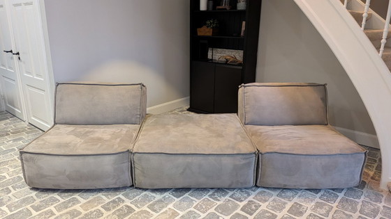 Image 1 of Modulaire bank (Goossens Jim) Micro Leer Alcamara Licht Grijs