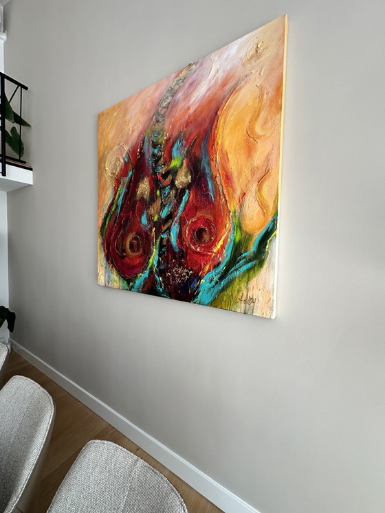Image 1 of Painting 'I'm enough' by Adry, 120x120 cm, acrylic on canvas