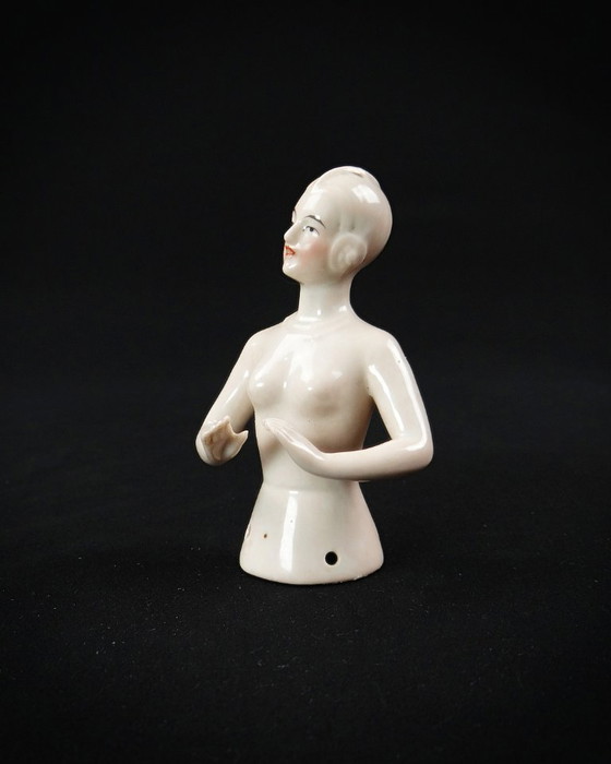 Image 1 of Half-Doll half-figurine of orientalist dancer in porcelain 20th century Germany