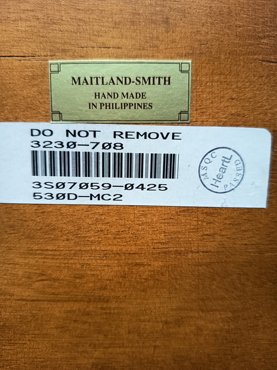 Image 1 of Mesa auxiliar: Excepcional mesa de pedestal Maitland-Smith Prestige – Marquetería artística